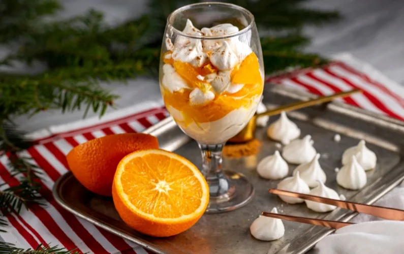 Pomaranče in penice v kozarčku